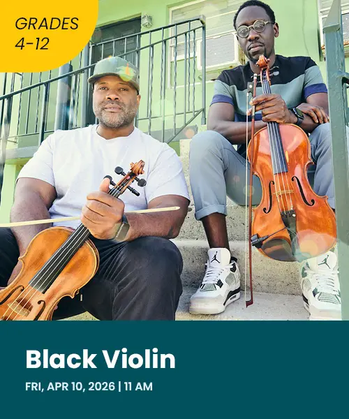 Black violin Friday April 10th 2026 11:00 AM grades four through 12